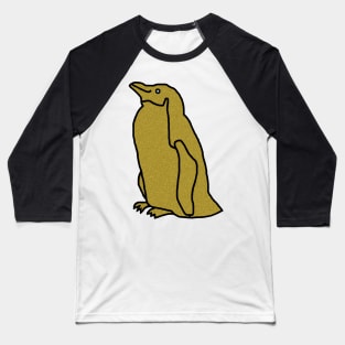 Gold Metallic Penguin Baseball T-Shirt